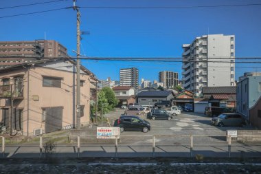 16 Mayıs 2024 Şehir Trenle Yolculuk Sahnesi, Fukuoka Japonya