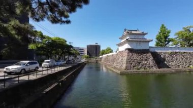 Oita Japonya - 16 Mayıs 2024: Gündüz Funai Şatosu 