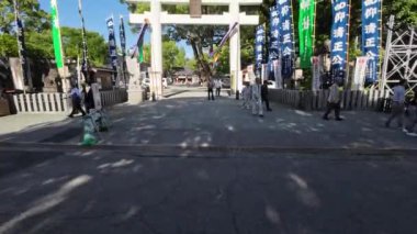 Japonya - 17 Mayıs 2024: Fukuoka Yüzyıllara Kapısı Eski Ruhani Miras 