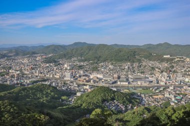 13 Mayıs 2024 Nagasaki 'nin büyüleyici tarihi şehir manzarası.