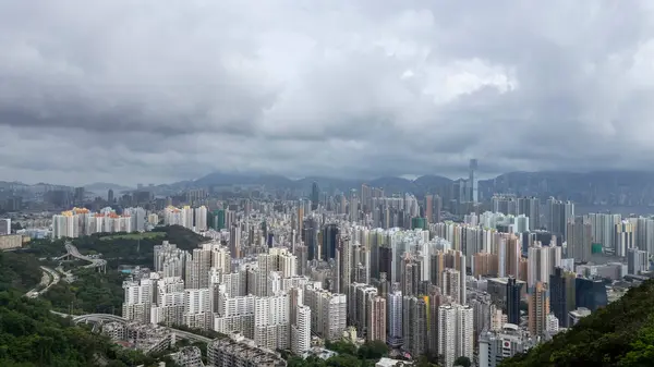 stock image HK city, June 18 2024 the cityscape of the Kowloon wes