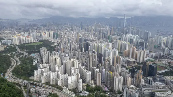 Stock image HK city, June 18 2024 the cityscape of the Kowloon wes