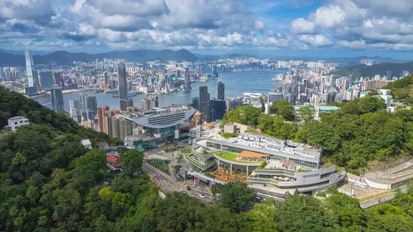 stock image June 24 2024 Peak Tower , A top Victoria Peak in Hong Kong