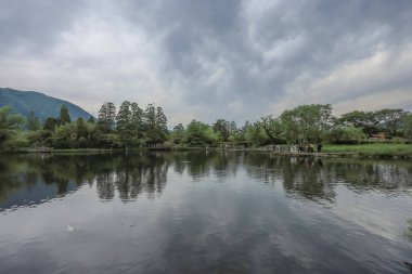 15 Mayıs 2024 Kinrin Gölü nehri, Yufuin japan