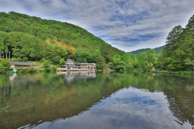 15 Mayıs 2024 Kinrin Gölü nehri, Yufuin japan