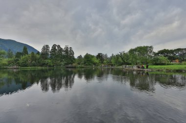 15 Mayıs 2024 Kinrin Gölü, Nagasaki Bustling Şehri yakınlarında sakin bir vaha.