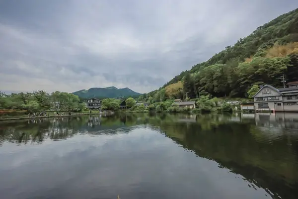 stock image Landscape of Kinrin Lake in Yufuin, Oita, Japan May 15 2024