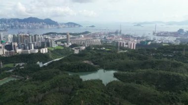 Hong Kong - 23 Haziran 2024: Kowloon Reservoir Manzarası, Kam Shan Country Park