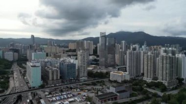 Hong Kong, Kwai Chung 'daki modern manzara manzarası..