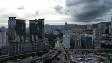 Hong Kong, Kwai Chung 'daki modern manzara manzarası..