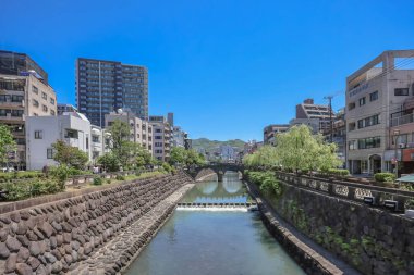 Megane Bridge, Iconic Landmark of Nagasaki Spectacular Scenery May 14 2024 clipart