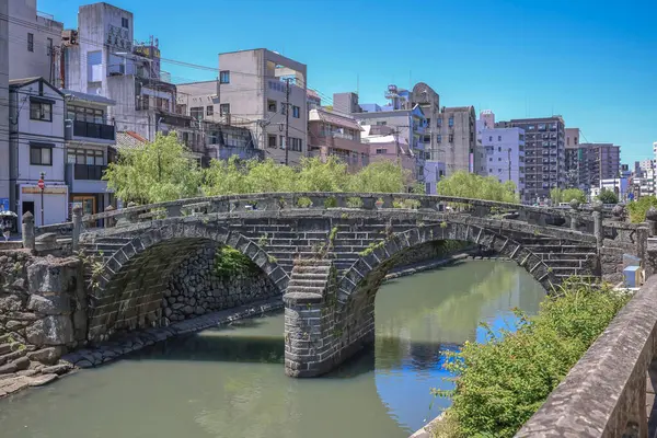 stock image Megane Bridge, Iconic Landmark of Nagasaki Spectacular Scenery May 14 2024