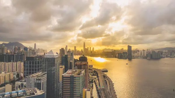 stock image HK City , July 1 2024 the Cityscape of North Point, Hong Kong