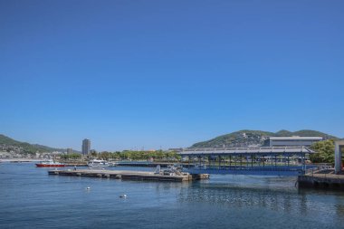 Nagasaki, Japonya 'daki liman bölgesi 14 Mayıs 2024