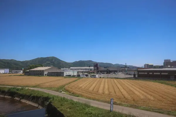 stock image Picturesque Rolling Fields, Pastoral Landscapes at Saga Countryside May 14 2024