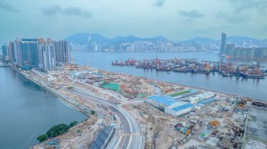 Hong Kong şehri 21 Haziran 2024 'te yüksek gökdelenler tarafından yönetiliyor.