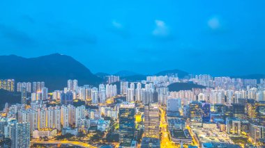 Hong Kong Şehri 21 Haziran 2024 Kwun Tong 'da şehir manzarası,