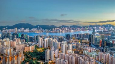 Kowloon Körfezi Hong Kong şehri 6 Temmuz 2024