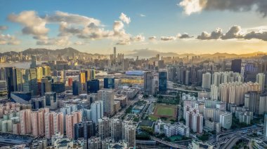 Kowloon Körfezi Hong Kong şehri 6 Temmuz 2024