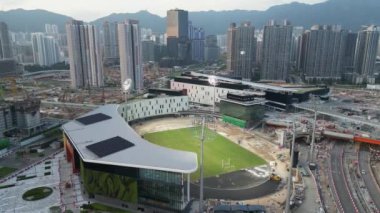 Hong Kong - 21 Haziran 2024: Kai Tak Spor Parkı Stadyumu İnşaat Altında