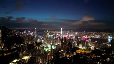 HONG KONG - 13 Temmuz 2024: Mutlu Vadi 'nin Hong Kong' daki havadan manzarası