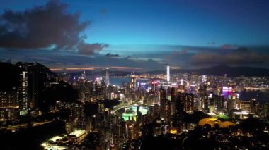 HONG KONG - 13 Temmuz 2024: Mutlu Vadi 'nin Hong Kong' daki havadan manzarası