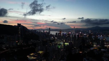 HONG KONG - 13 Temmuz 2024: Mutlu Vadi 'nin Hong Kong' daki havadan manzarası