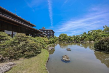 17 Mayıs 2024 Yanagawa Ohana, Japonya 'daki zen bahçesi.