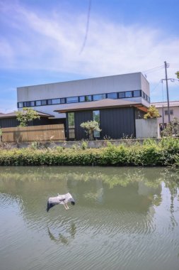 a bird of heron at the Yanagawa crane clipart