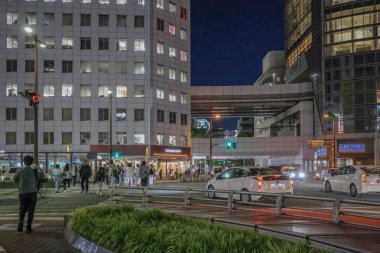 17 Mayıs 2024 Fukuoka, Japonya 'da Tenjin Kavşağı