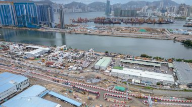 Kwun Tong HK, 20 Temmuz 2024 Merkez Kowloon Yolu 'nda inşaat halindeki yeni otoyol 20 Temmuz 2024