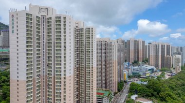 Kwun Tong HK, July 20 2024 the group of public Estate at Shun Tin Estate clipart