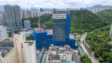 Kwun Tong HK, 20 Temmuz 2024 Birleşik Hristiyan Hastanesi İnşaat, Hong Kong