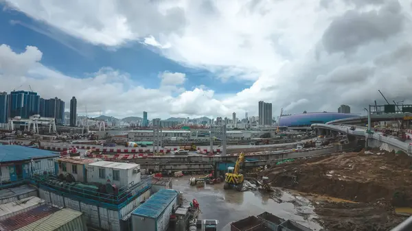 stock image Kwun tong, July 20 2024 New highway under construction in Central Kowloon Route