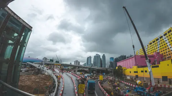 stock image Kwun tong, July 20 2024 New highway under construction in Central Kowloon Route