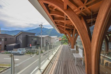 15 Mayıs 2024 Yufu Şehri Turizm Bilgi Merkezi Yufuin İstasyonu 'nun yanında.