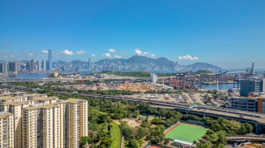 Kowloon, HK Mei Foo Sun Chuen özel konutlar. 3 Ağustos 2024