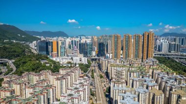 Kowloon, HK Mei Foo Sun Chuen özel konutlar. 3 Ağustos 2024