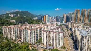 Kowloon, HK Mei Foo Sun Chuen özel konutlar. 3 Ağustos 2024