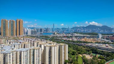 Kowloon, HK Mei Foo Sun Chuen özel konutlar. 3 Ağustos 2024