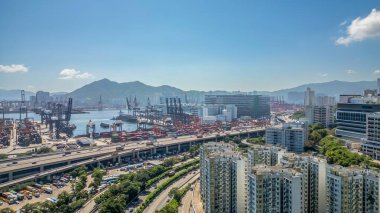 Kowloon, Hong Kong Kwai Chung Konteynır Terminali 3 Ağustos 2024