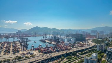 Kowloon, Hong Kong Kwai Chung Konteynır Terminali 3 Ağustos 2024