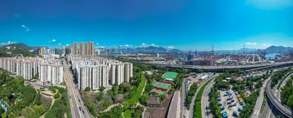 stock image Kowloon, HK Mei Foo Sun Chuen private housing estates. Aug 3 2024