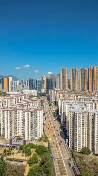 Stock image Kowloon, HK Mei Foo Sun Chuen private housing estates. Aug 3 2024