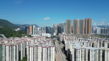 Hong Kong - 3 Ağustos 2024: Kowloon, HK Mei Foo Sun Chuen özel konutları