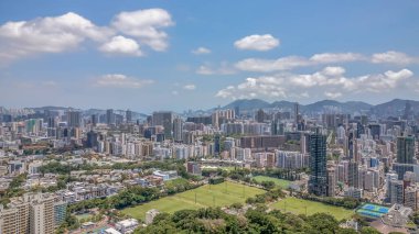 Kowloon, 9 Ağustos 2024, alacakaranlıkta, yau tsim mong bölgesi, Hong Kong