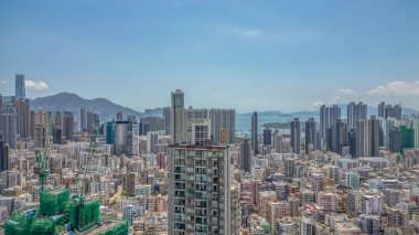 Kowloon, 9 Ağustos 2024, alacakaranlıkta, yau tsim mong bölgesi, Hong Kong
