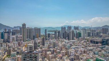 Kowloon, 9 Ağustos 2024, alacakaranlıkta, yau tsim mong bölgesi, Hong Kong