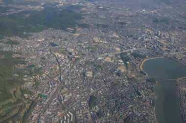 Hakata, Fukuoka ilinin bir şehir manzarası 18 Mayıs 2024