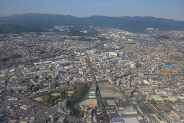 Hakata, Fukuoka ilinin bir şehir manzarası 18 Mayıs 2024